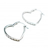 Sky Jewelry Серебряные серьги *Сердце* с фианитами