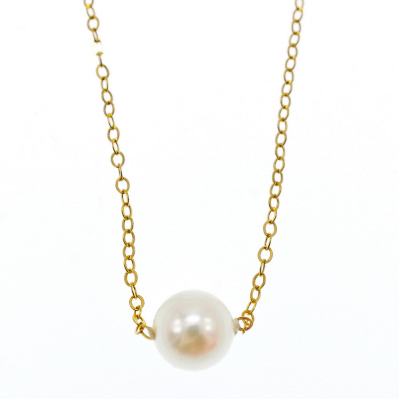 Sky Jewelry Детская Золотая цепочка с жемчугом