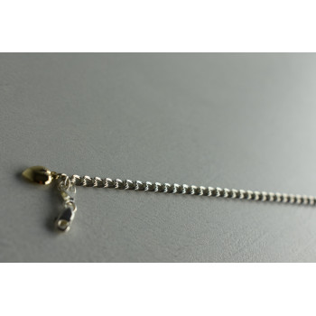 Sky Jewelry Серебряный браслет с золотым Сердцем 14К (585 проба)