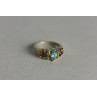 Sky Jewelry Серебряное кольцо 925 пробы с разноцветными натуральными камнями
