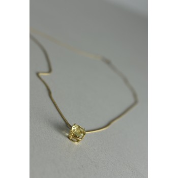 Sky Jewelry Золотая цепочка 14К (585 проба)  с кулоном камень Демантоид