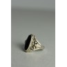 Sky Jewelry Серебряное кольцо с черным Турмалином (Шерл)