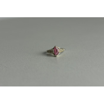 Sky Jewelry Серебряное кольцо с Розовым Рубином 925 проба