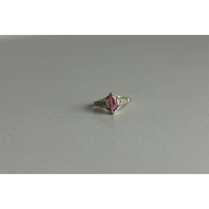 Sky Jewelry Серебряное кольцо с Розовым Рубином 925 проба