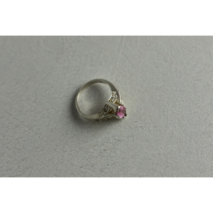 Sky Jewelry Серебряное кольцо с Розовым Рубином 925 проба