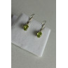 Sky Jewelry Серебряные серьги 925 пробы с камнем Тсаворит (Цаворит)