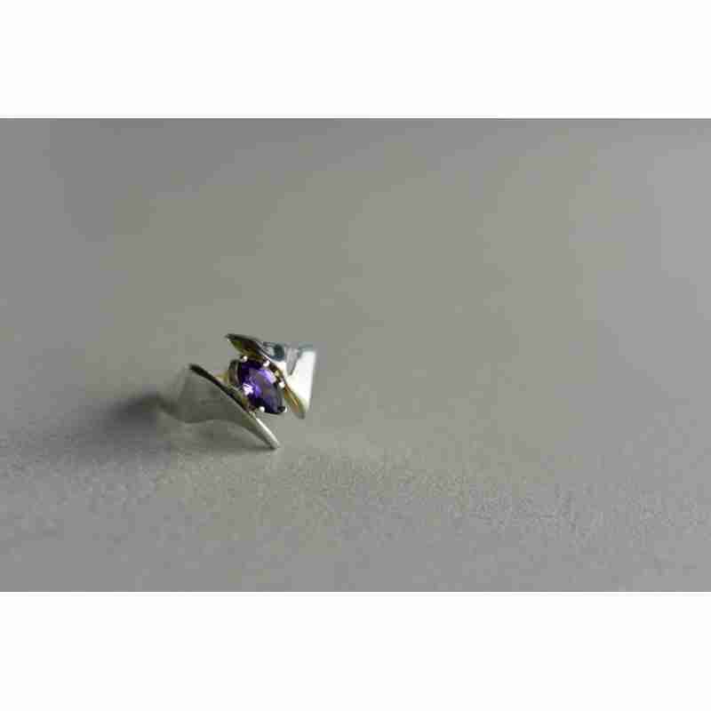 Sky Jewelry Серебряное кольцо с Аметистом