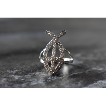 Sky Jewelry Серебряное кольцо 925 пробы с камнями Гошенит ( берилл )