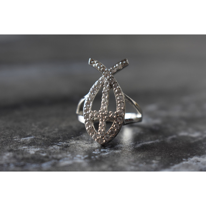 Sky Jewelry Серебряное кольцо 925 пробы с камнями Гошенит ( берилл )