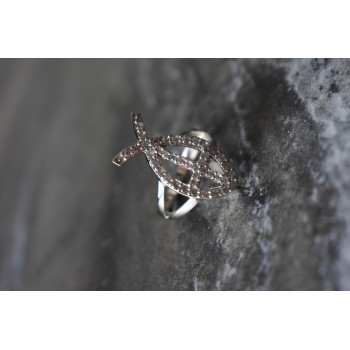 Sky Jewelry Серебряное кольцо 925 пробы с камнями Гошенит ( берилл )