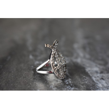 Sky Jewelry Серебряное кольцо 925 пробы с камнями Гошенит ( берилл )