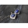 Sky Jewelry Серебряные серьги 925 пробы с камнем Содалит