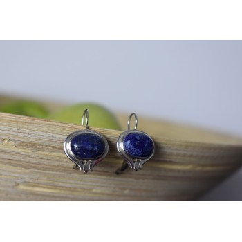 Sky Jewelry Серебряные серьги 925 пробы с камнем Содалит