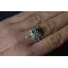 Sky Jewelry Серебряное кольцо *Черепаха* с камнем Морион