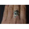 Sky Jewelry Серебряное кольцо *Черепаха* с камнем Морион