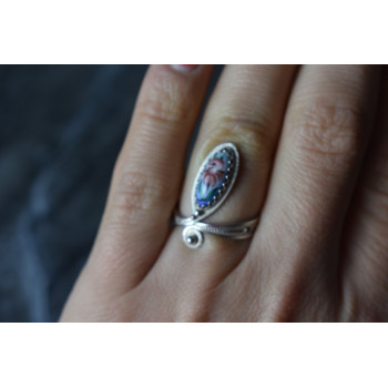 Sky Jewelry Кольцо с эмалью *Цветы*
