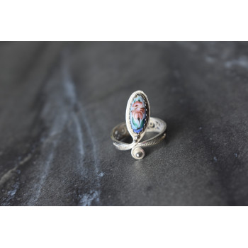 Sky Jewelry Кольцо с эмалью *Цветы*