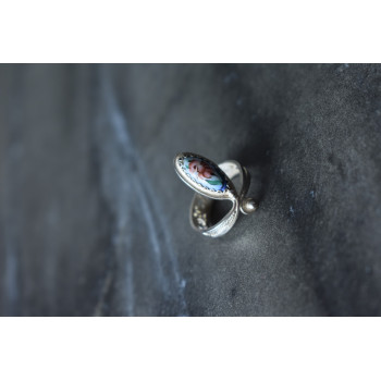 Sky Jewelry Кольцо с эмалью *Цветы*