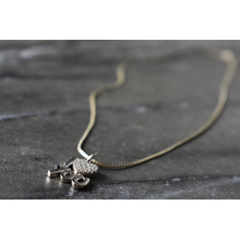 Sky Jewelry Серебряная цепочка с кулоном  I LOVE YOU