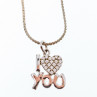 Sky Jewelry Серебряная цепочка с кулоном  I LOVE YOU