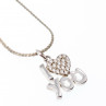 Sky Jewelry Серебряная цепочка с кулоном  I LOVE YOU