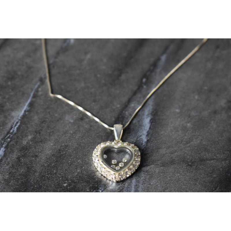 Sky Jewelry Серебряная цепочка с кулоном Сердце