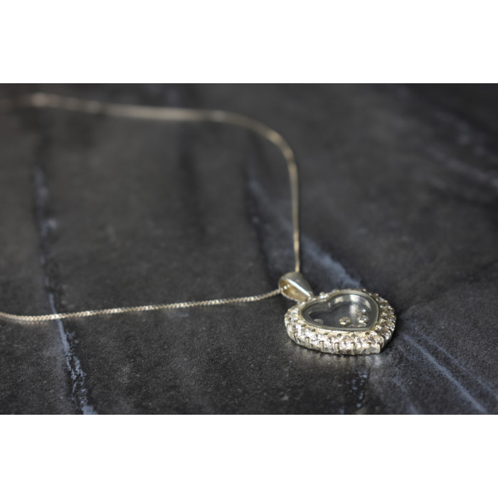 Sky Jewelry Серебряная цепочка с кулоном Сердце