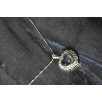 Sky Jewelry Серебряная цепочка с кулоном Сердце