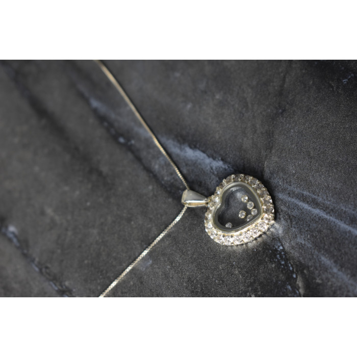 Sky Jewelry Серебряная цепочка с кулоном Сердце