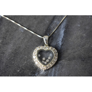 Sky Jewelry Серебряная цепочка с кулоном Сердце