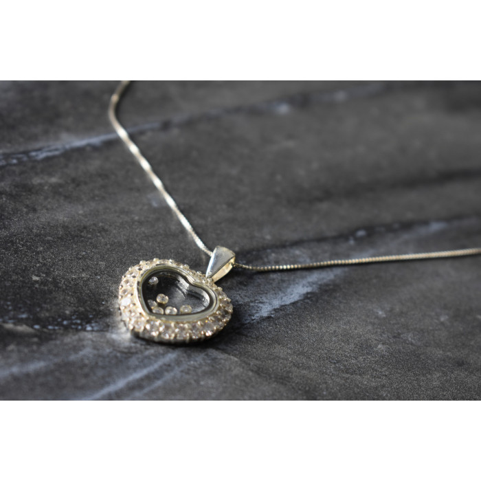 Sky Jewelry Серебряная цепочка с кулоном Сердце