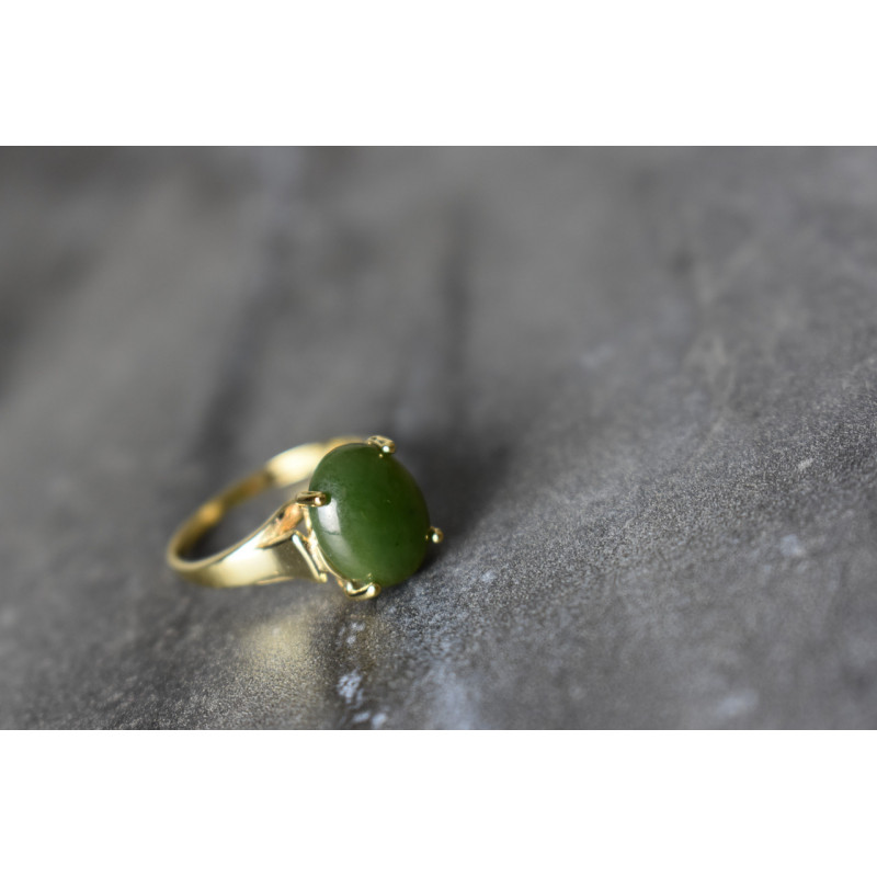 Sky Jewelry Серебряное кольцо в позолоте с Изумрудом