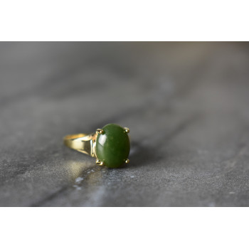 Sky Jewelry Серебряное кольцо в позолоте с Изумрудом