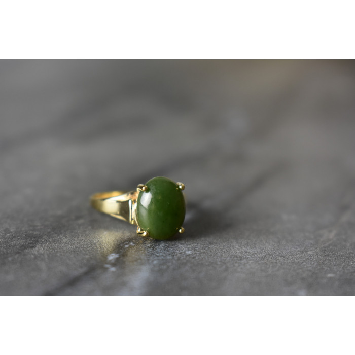 Sky Jewelry Серебряное кольцо в позолоте с Изумрудом