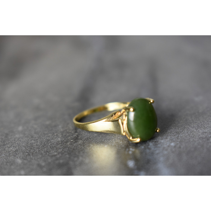 Sky Jewelry Серебряное кольцо в позолоте с Изумрудом