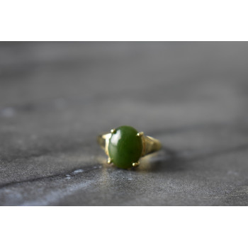 Sky Jewelry Серебряное кольцо в позолоте с Изумрудом