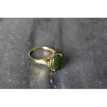 Sky Jewelry Серебряное кольцо в позолоте с Изумрудом