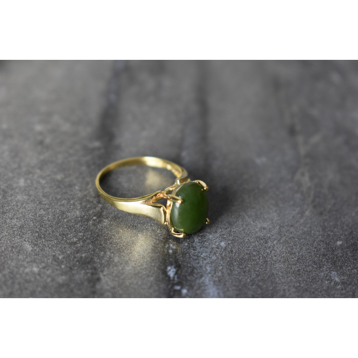 Sky Jewelry Серебряное кольцо в позолоте с Изумрудом