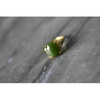 Sky Jewelry Серебряное кольцо в позолоте с Изумрудом