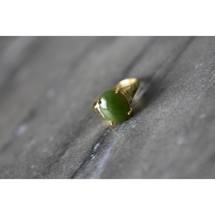 Sky Jewelry Серебряное кольцо в позолоте с Изумрудом