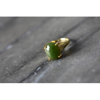 Sky Jewelry Серебряное кольцо в позолоте с Изумрудом