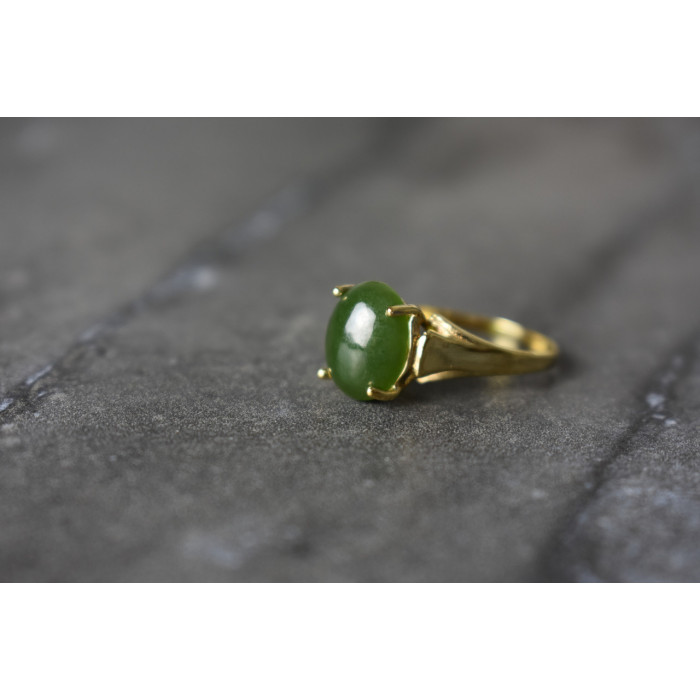 Sky Jewelry Серебряное кольцо в позолоте с Изумрудом