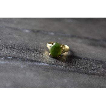 Sky Jewelry Серебряное кольцо в позолоте с Изумрудом