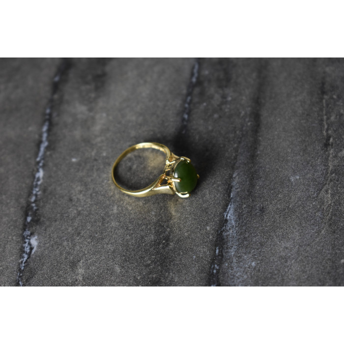 Sky Jewelry Серебряное кольцо в позолоте с Изумрудом