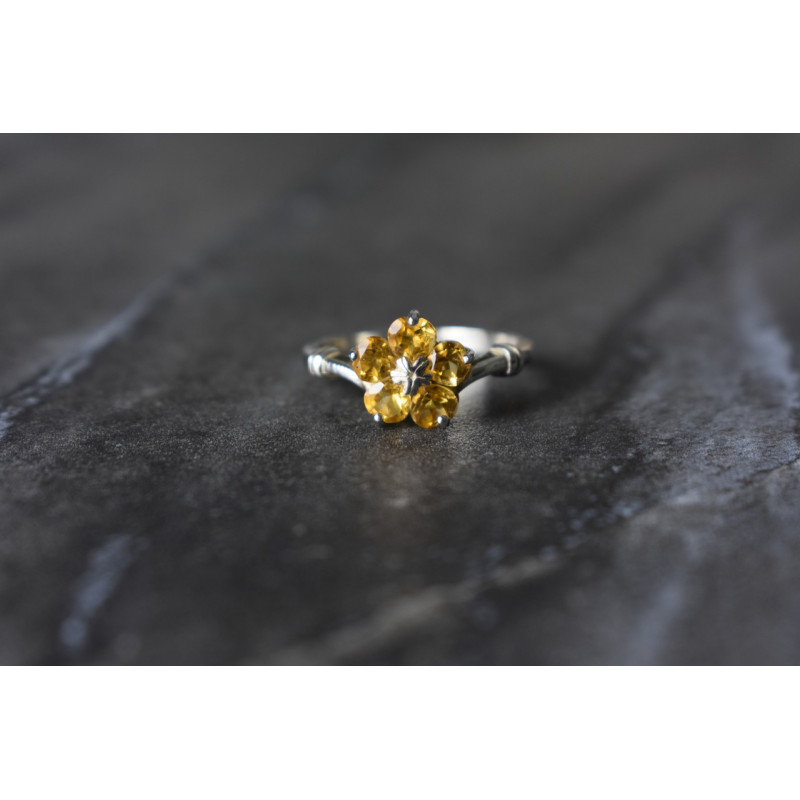 Sky Jewelry Серебряное кольцо 925 пробы с Цитрином