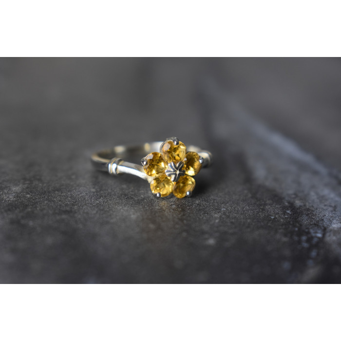 Sky Jewelry Серебряное кольцо 925 пробы с Цитрином