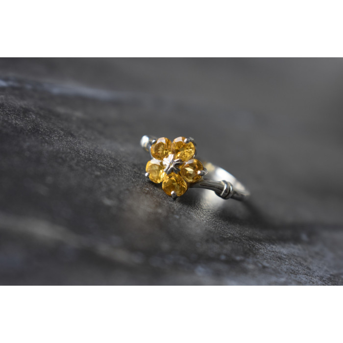 Sky Jewelry Серебряное кольцо 925 пробы с Цитрином