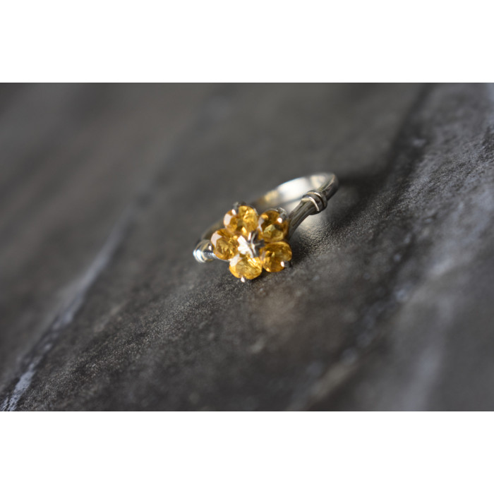 Sky Jewelry Серебряное кольцо 925 пробы с Цитрином