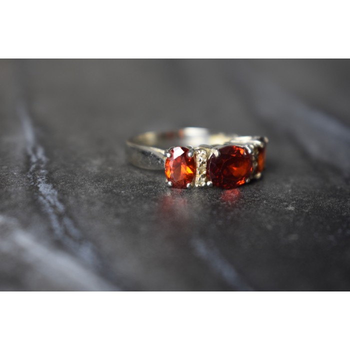 Sky Jewelry Серебряное кольцо 925 пробы с Альмандином