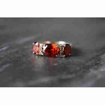 Sky Jewelry Серебряное кольцо 925 пробы с Альмандином